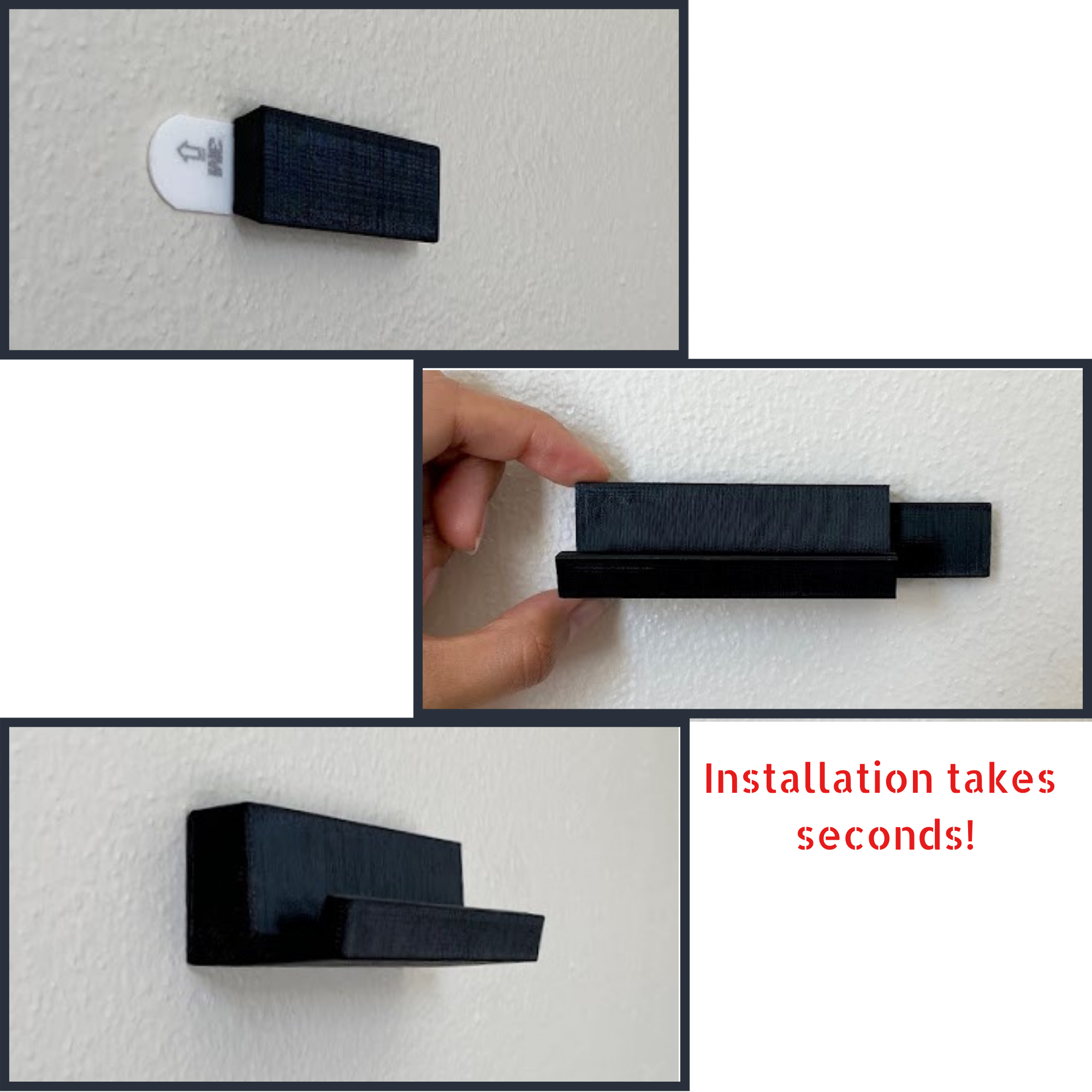 I designed a command strip vinyl record wall mount. : r/3Dprinting
